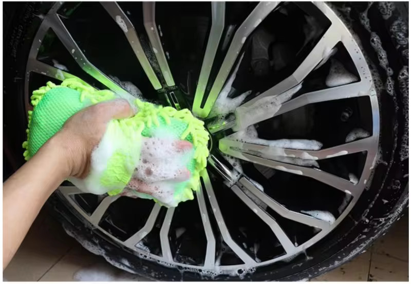 Microfiber Car Washer Sponge Cleaning Car Care Detailing Brushes Washing Towe…