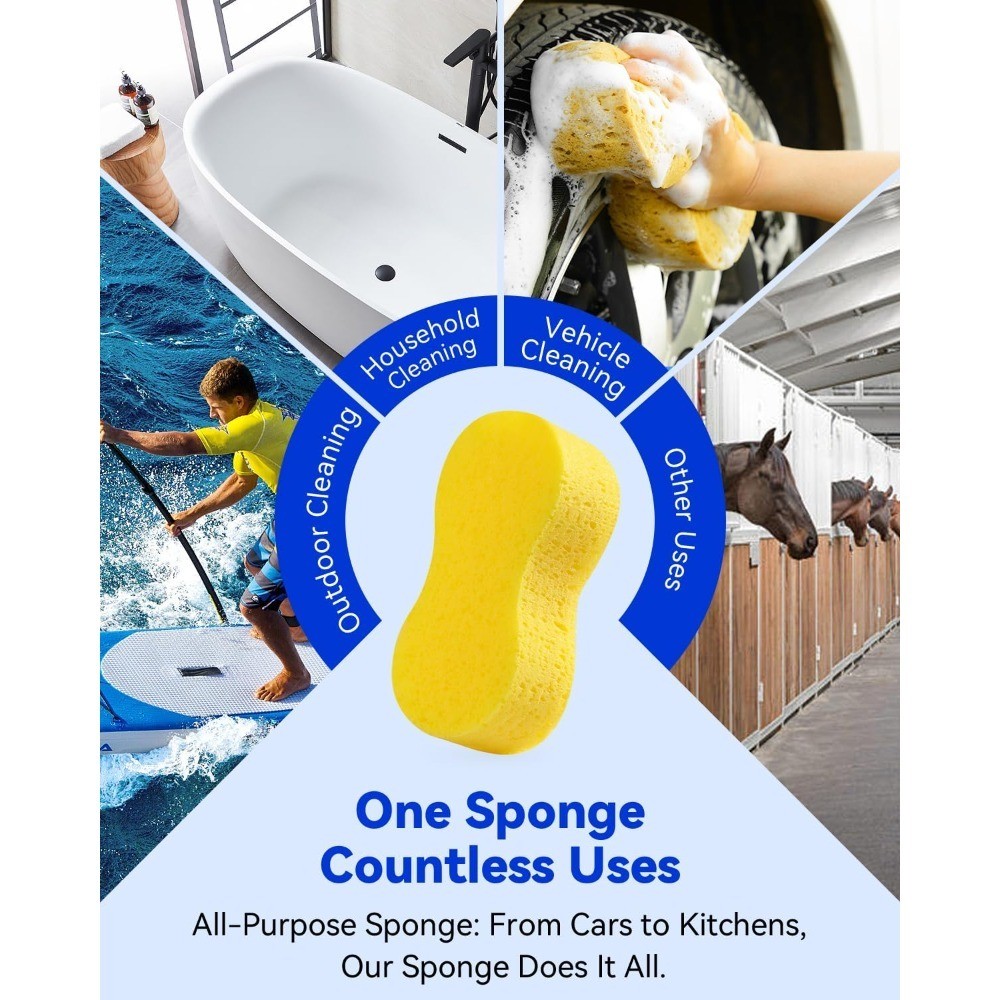 Car Wash Sponge Large Cleaning Sponge All Purpose Scrubber Sponge Easy Grip