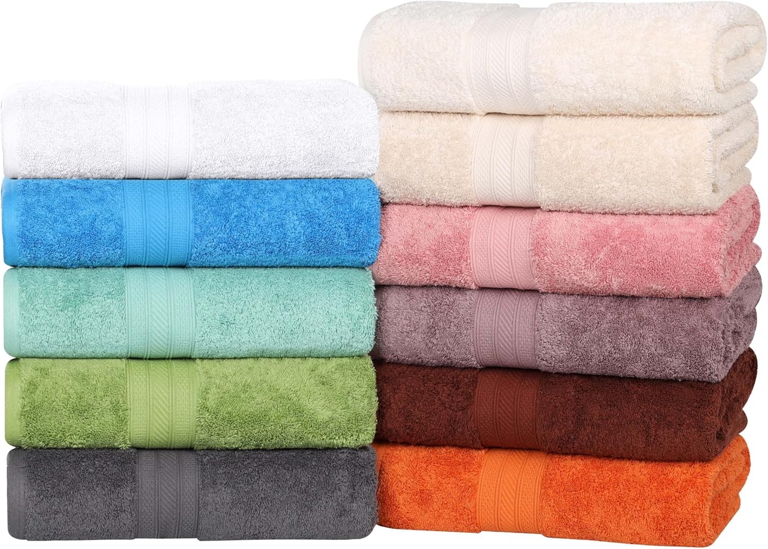Superior 700 GSM Long Staple 100% Combed Cotton, Durable, Plush and Absorbent