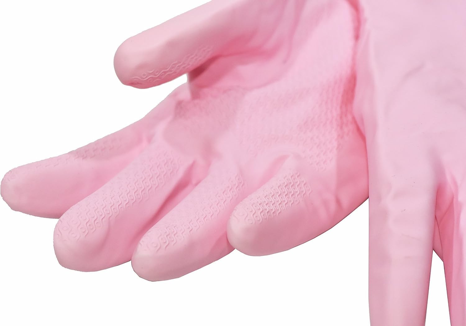 Stylish Pink/Blue 15-Inch Cleaning Gloves – Reusable with Soft Fiber Lining
