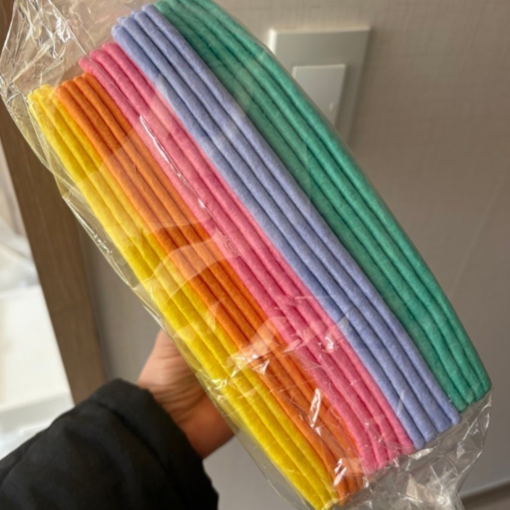 20pcs German Viscose Nonwoven Dish Cloths 5 Colors Kitchen Cleaning Rag Set