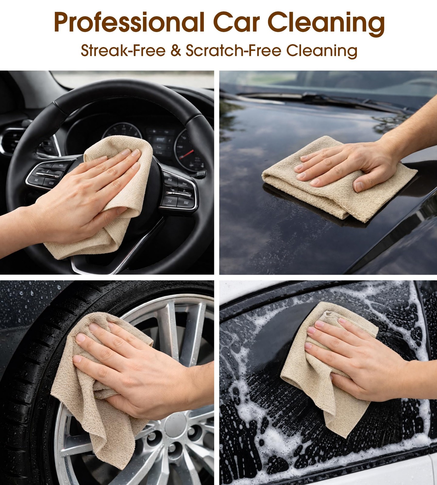Microfiber Cleaning Cloth Roll, 100 Pack – Tear-Away Microfiber Paper Towels,…