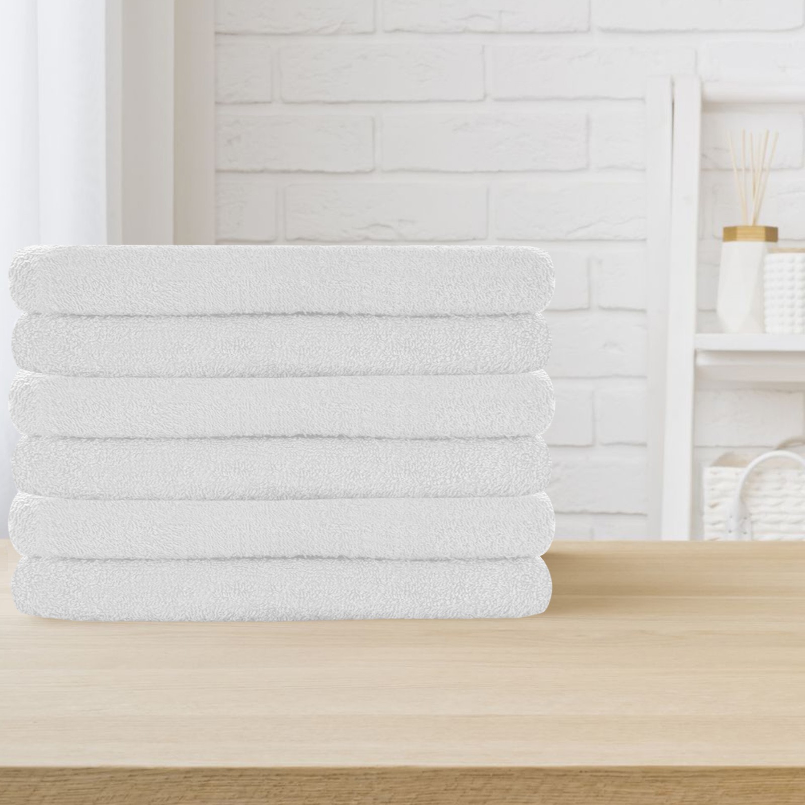 White Hand Towels 16×27 – Bulk Towels for Bathroom, Gym, Spa, Hotel, Cleaning