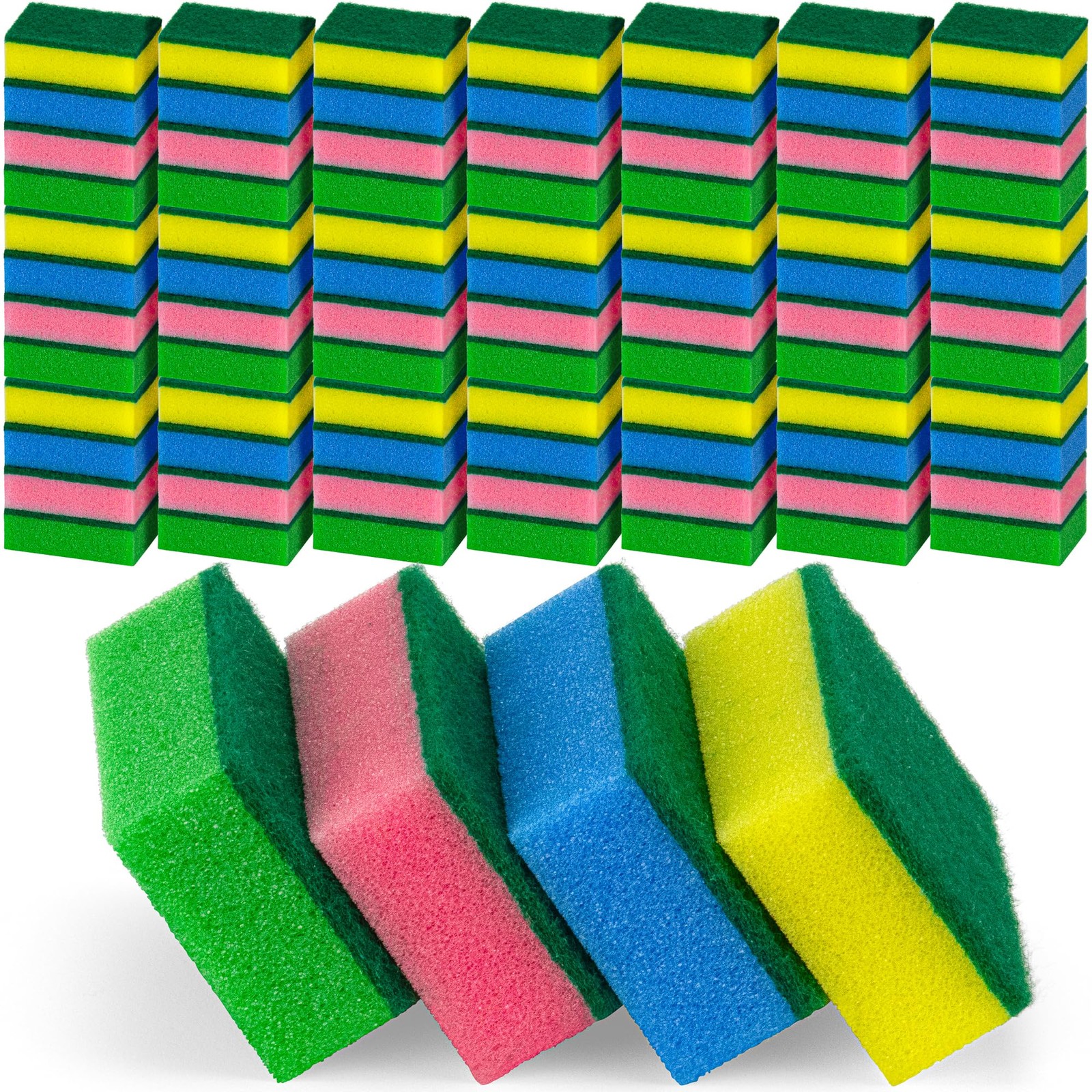 80 Kitchen Sponges, Heavy Duty Dish Sponges, Household Cleaning, Bathroom, Ca…