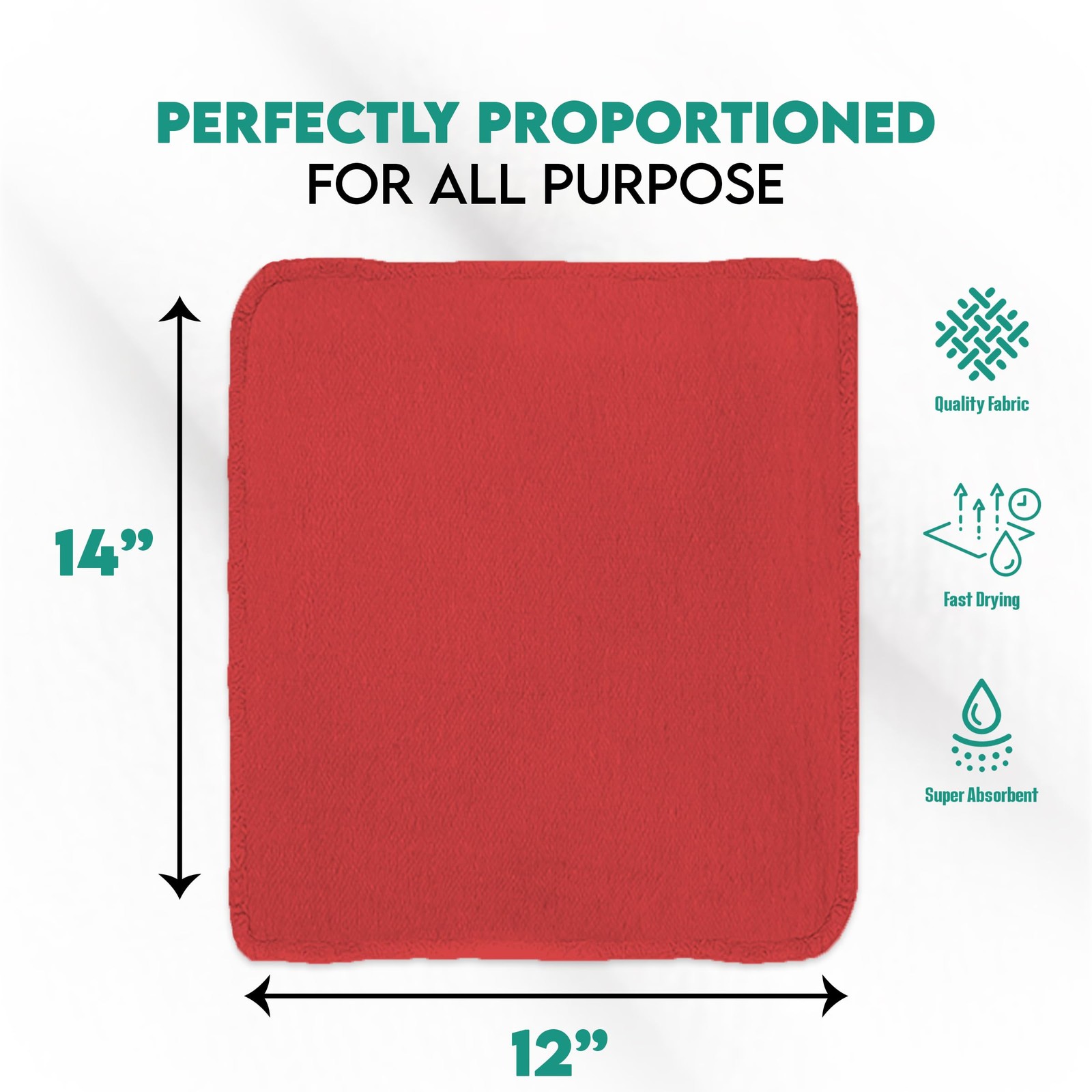 ZUPERIA Cotton Shop Towel – Multipurpose Cleaning Cloths (14″ x 12″ – Pack of…