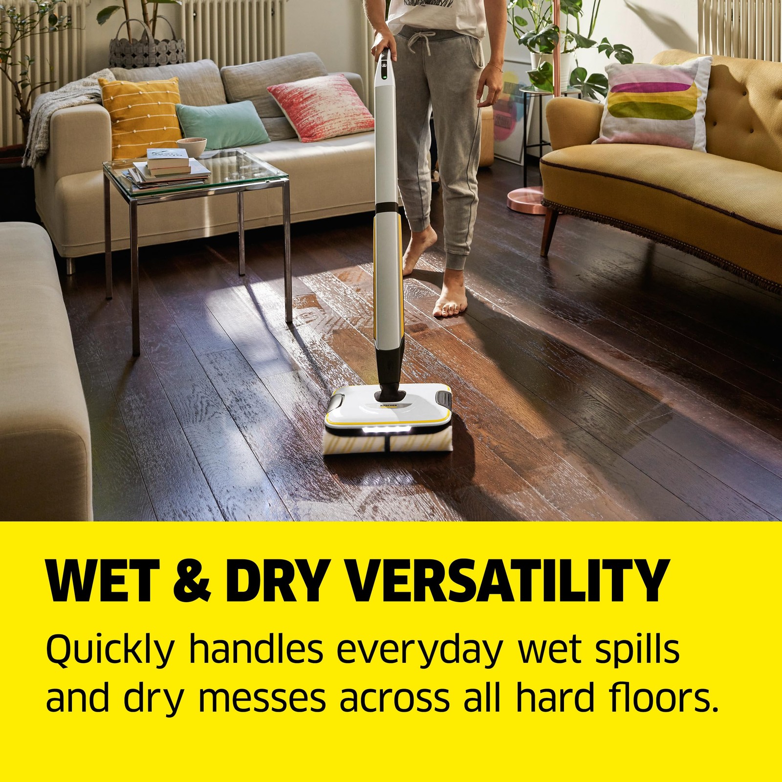Kärcher FC 7 Cordless All-in-One Hard Floor Cleaner with 4-Roller Technology
