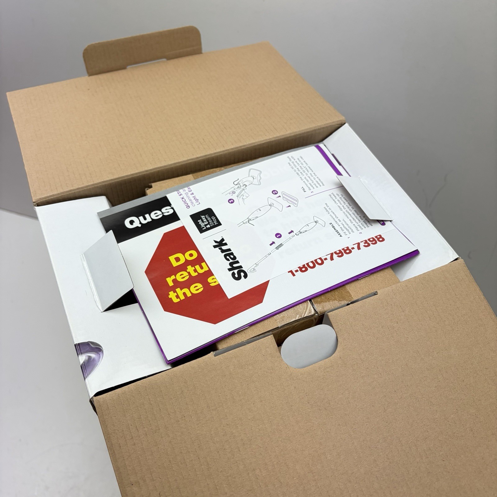 Shark Light & Easy Steam Mop Model S3251 Purple Hard Floor Cleaner New OPEN BOX