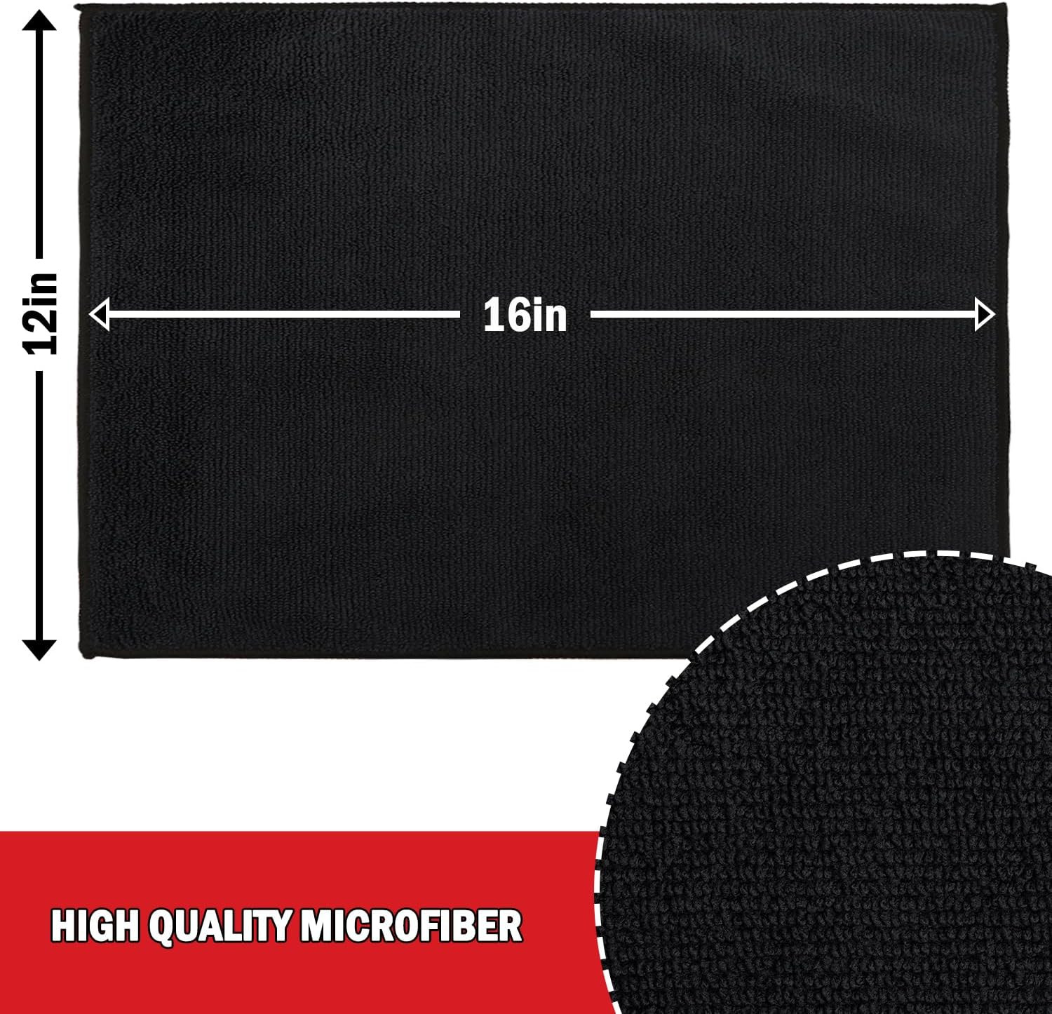 Microfiber Cleaning Cloth 12 Pack, Microfiber Towels for Cars, Soft & Absorbent