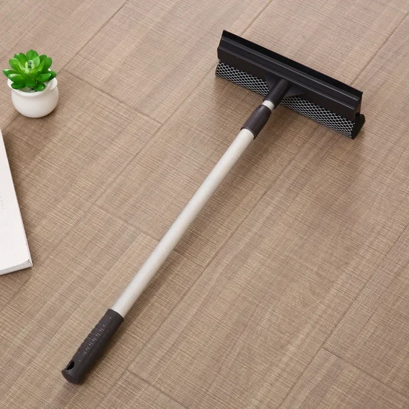 Extendable Window Squeegee Cleaner 32″ Long Handle 2-in-1 Car Glass CleaningTool