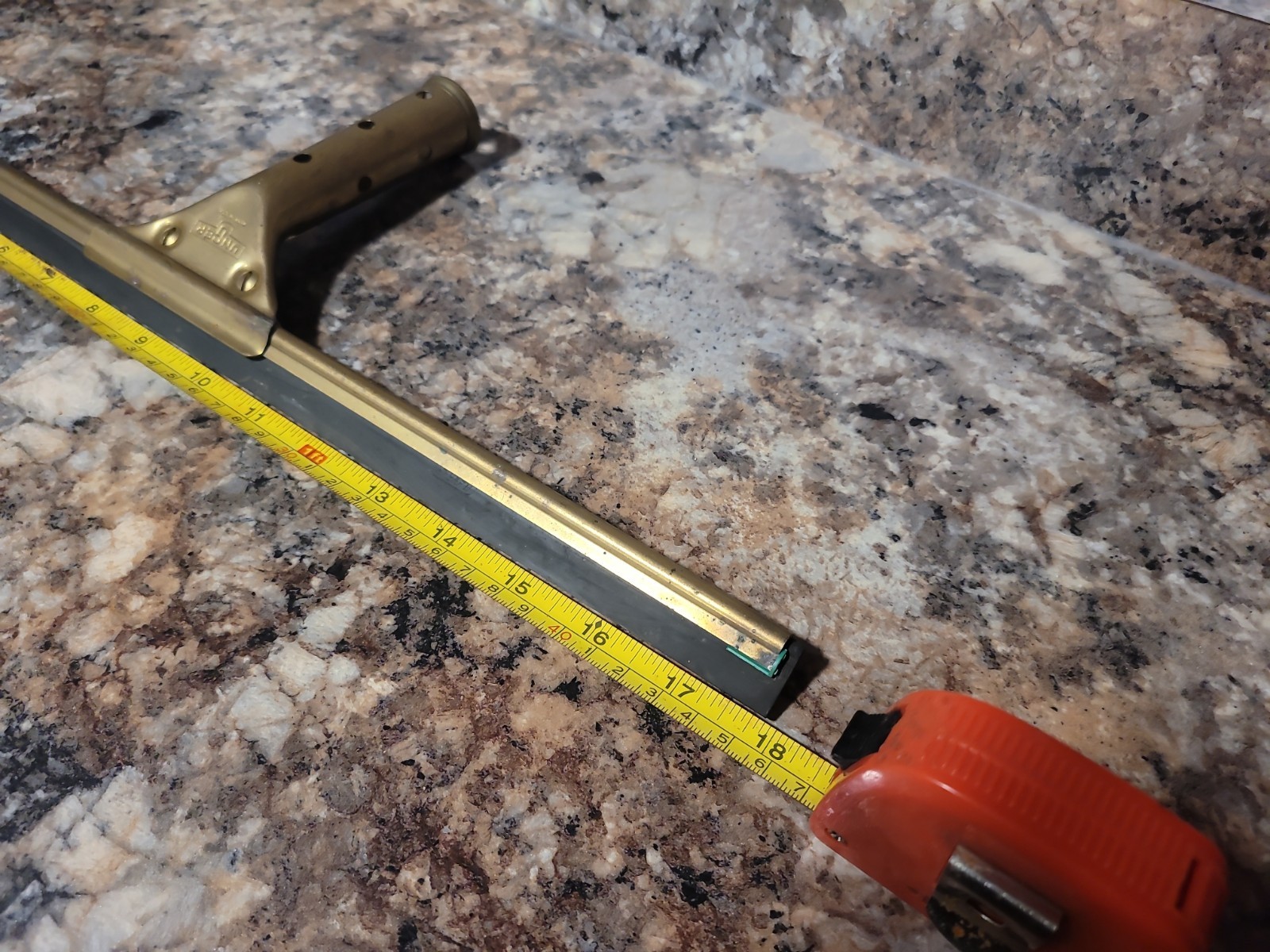 Unger Ettore Brass Handled Squeegee Lot Of 2 Sizes 17.5″ And 11.5″ Made In USA