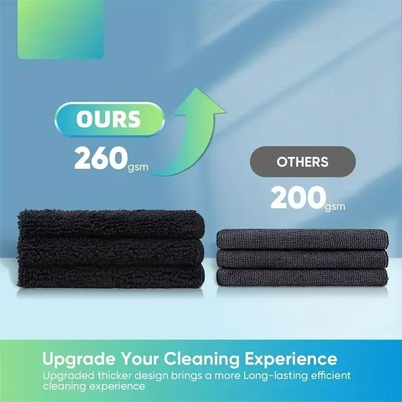 Microfiber Cleaning Cloth Set of Towels Rag Car Polishing Detailing No-Scratch