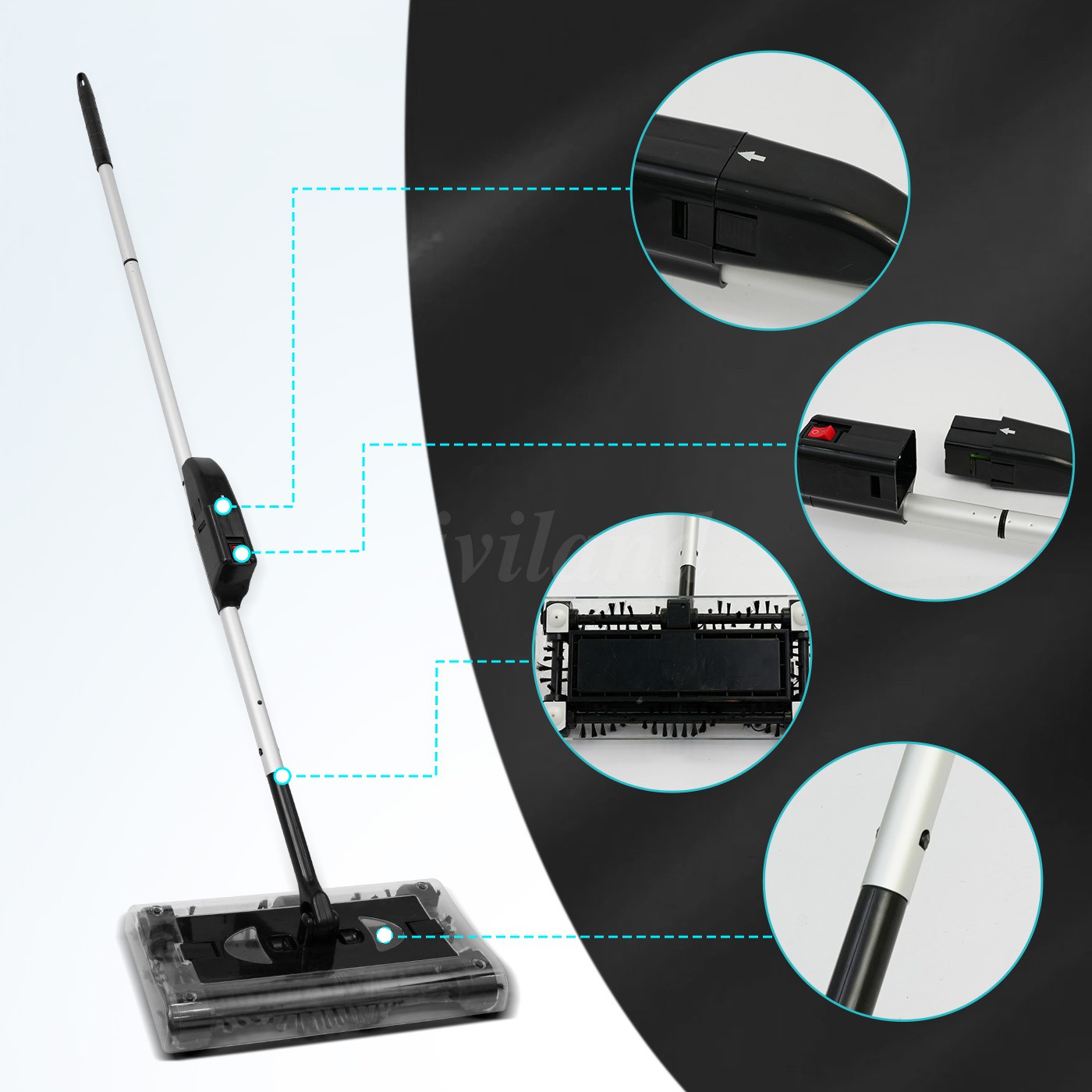 Vacuum Cleaner Cordless floor sweeper rechargeable manual floor & carpet sweeper