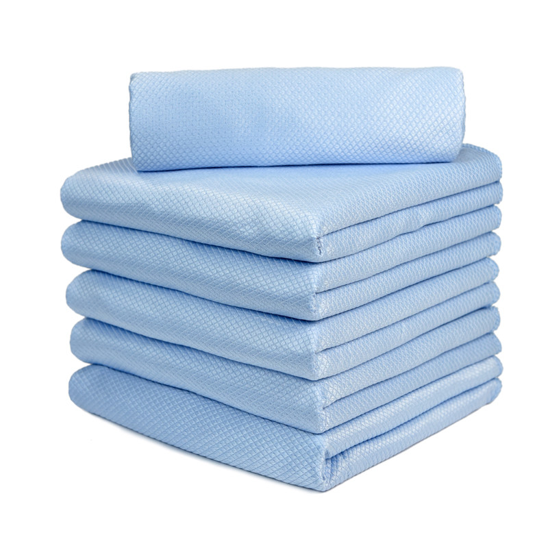 24 Pcs Glass Cleaning Cloth Window Microfiber Towel Diamond Pattern 15″x18″