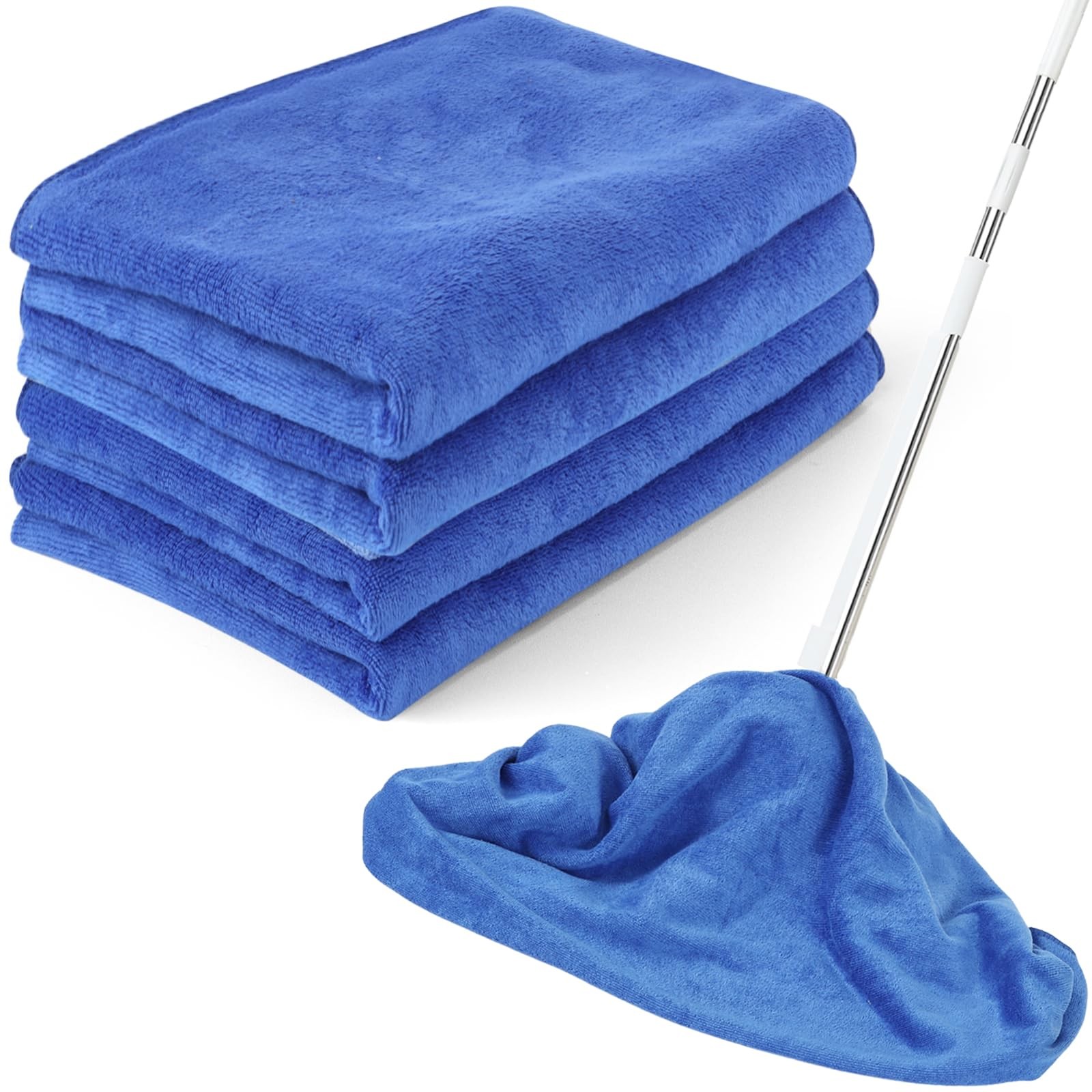 4 Pack Extra Large Microfiber Cleaning Cloths 20″x30″, Lint-Reusable Towels f…