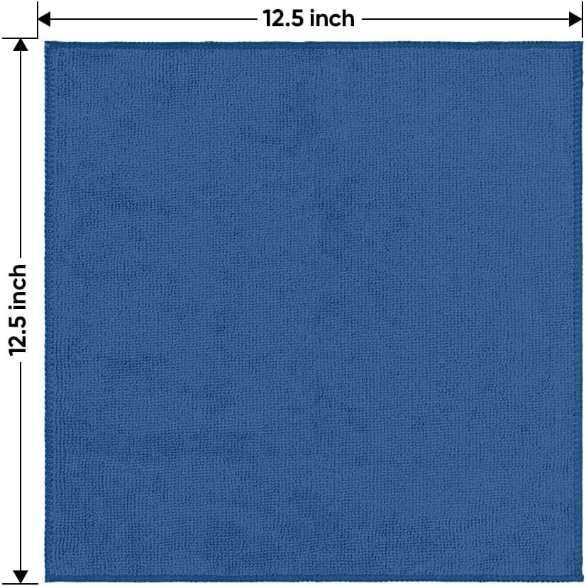 HOMEXCEL Lake Green Microfiber Cleaning Cloth 12 Pack 12.5 X 12.5 Inch