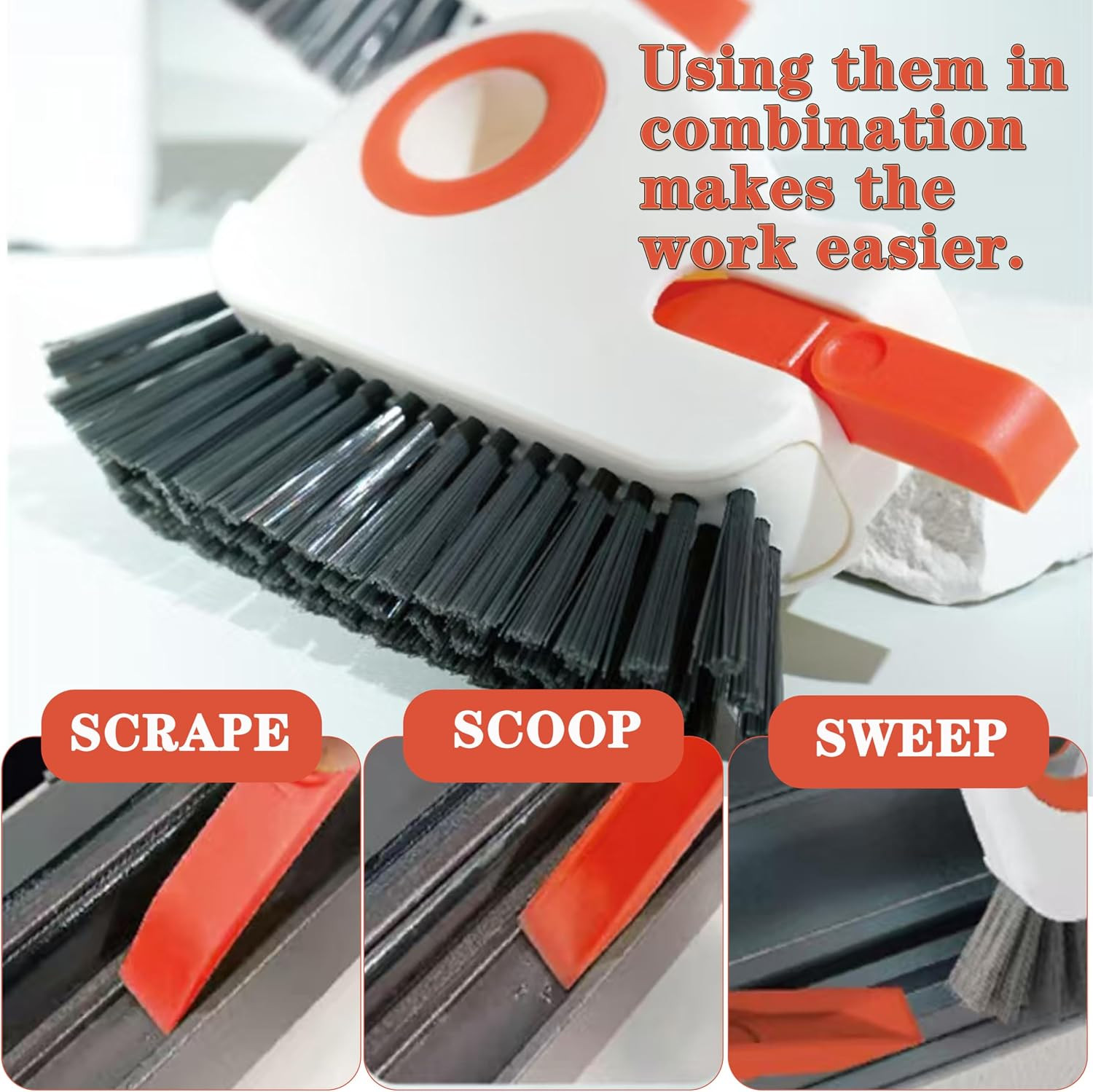 2 in 1 Groove Cleaning Brush,New Window Track Cleaning Tools Multifunction Grout