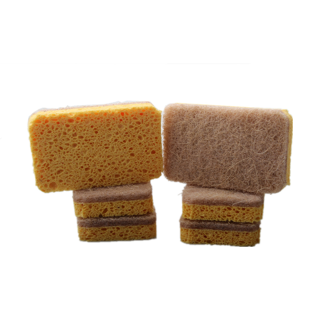 ST 6PACK Natural Scrub Sponge Scouring Pad Sisal Plant Based Sponge Scrubber
