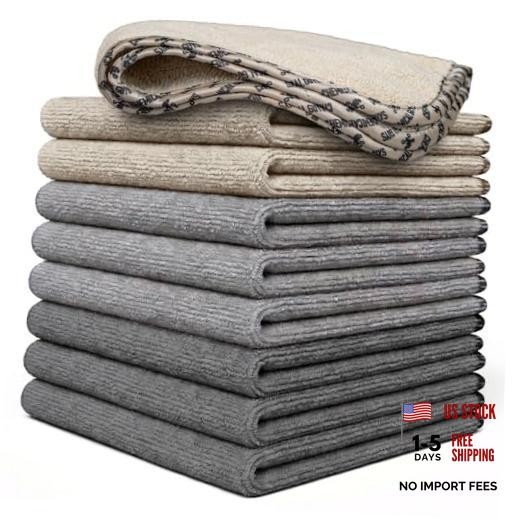 AllSwipe Multi-Purpose Microfiber Towels, Car Interior, Home and 9 Pack