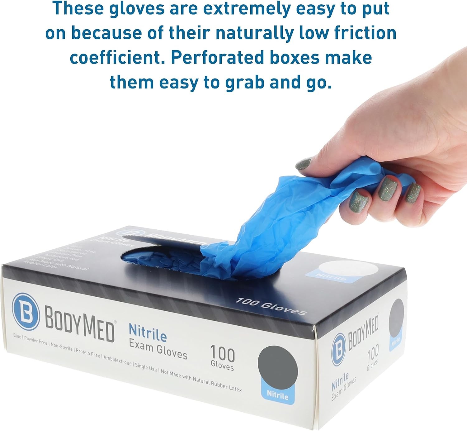 Nitrile Gloves for Exam and Home Use, Medium, 1,000 Count – Latex & Powder