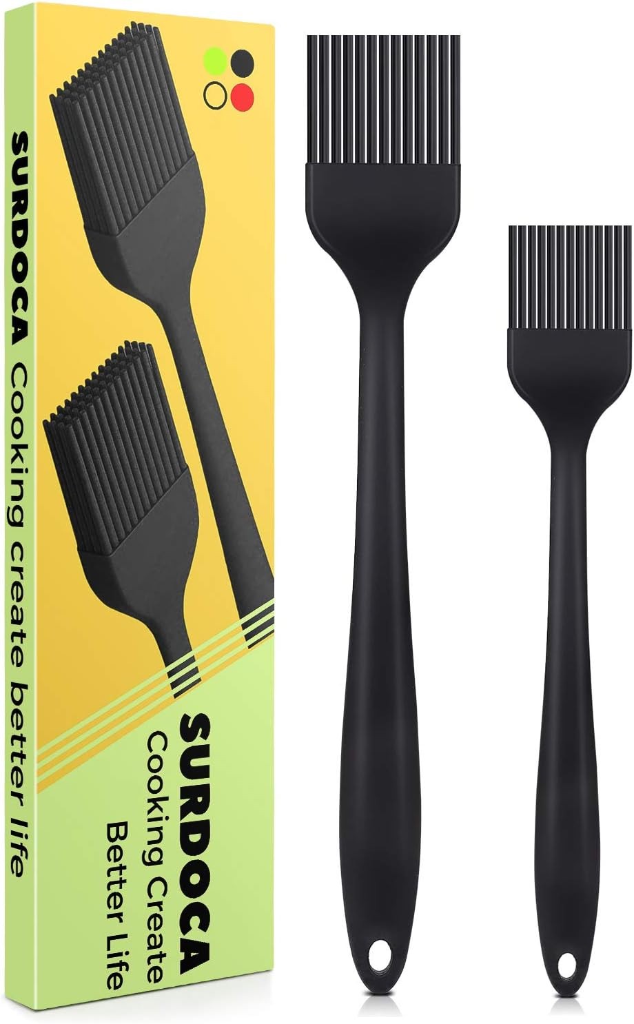 Silicone Pastry Basting Brush – 2Pcs 10 + 8 in Heat Resistant
