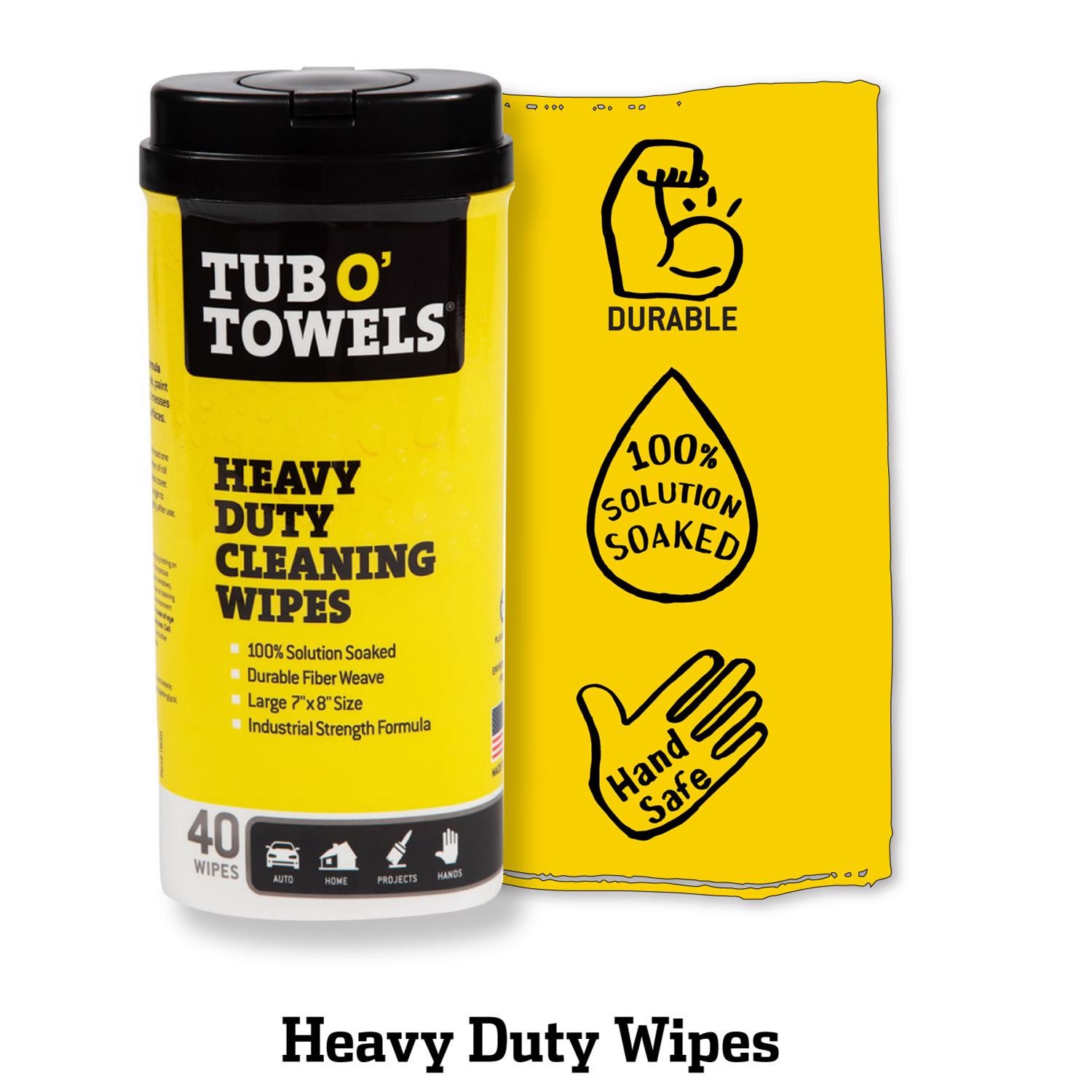 Tub O’ Towels Fiber Weave Cleaning Wipes 8 in. W X 7 in. L 40 pk