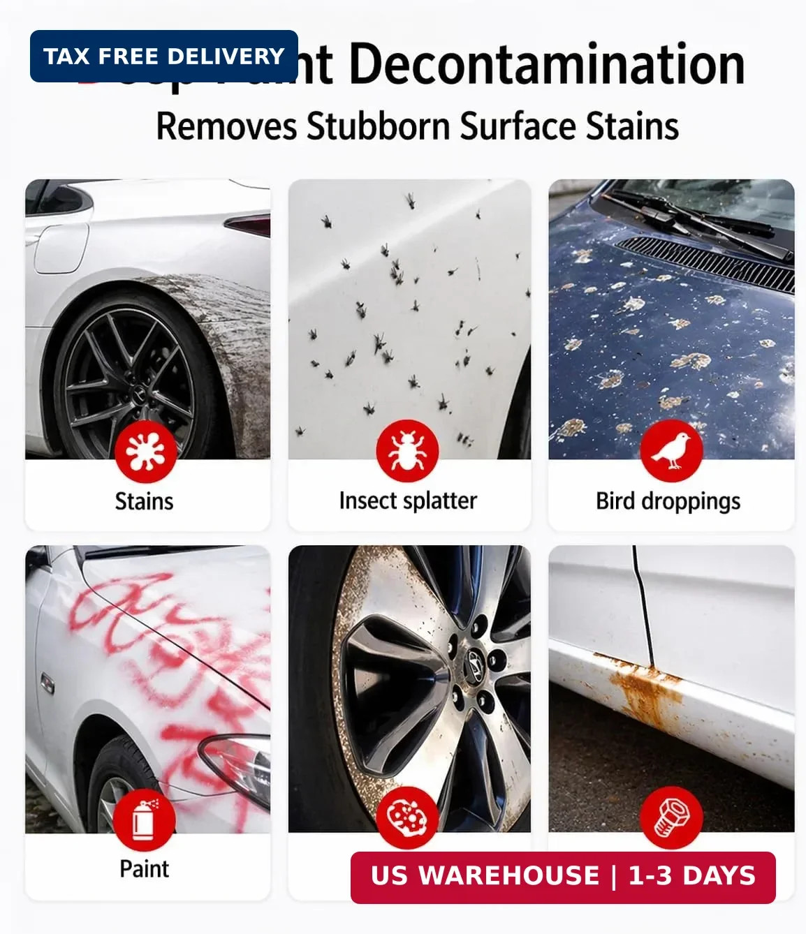 3-in-1 Clay Towel Kit for Car Detailing, 12″ x 12″ Clay Towels & Clay Mitt, Upgr