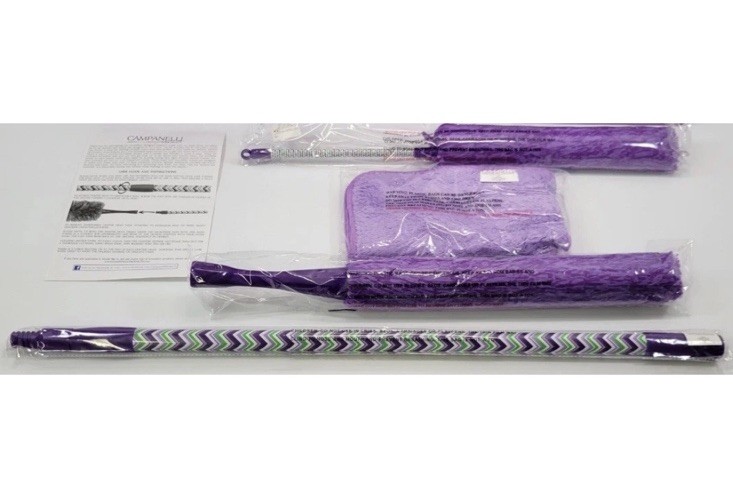 Campanelli Products 5 Piece Microfiber Designer Dusters Telescopic Towels Purple
