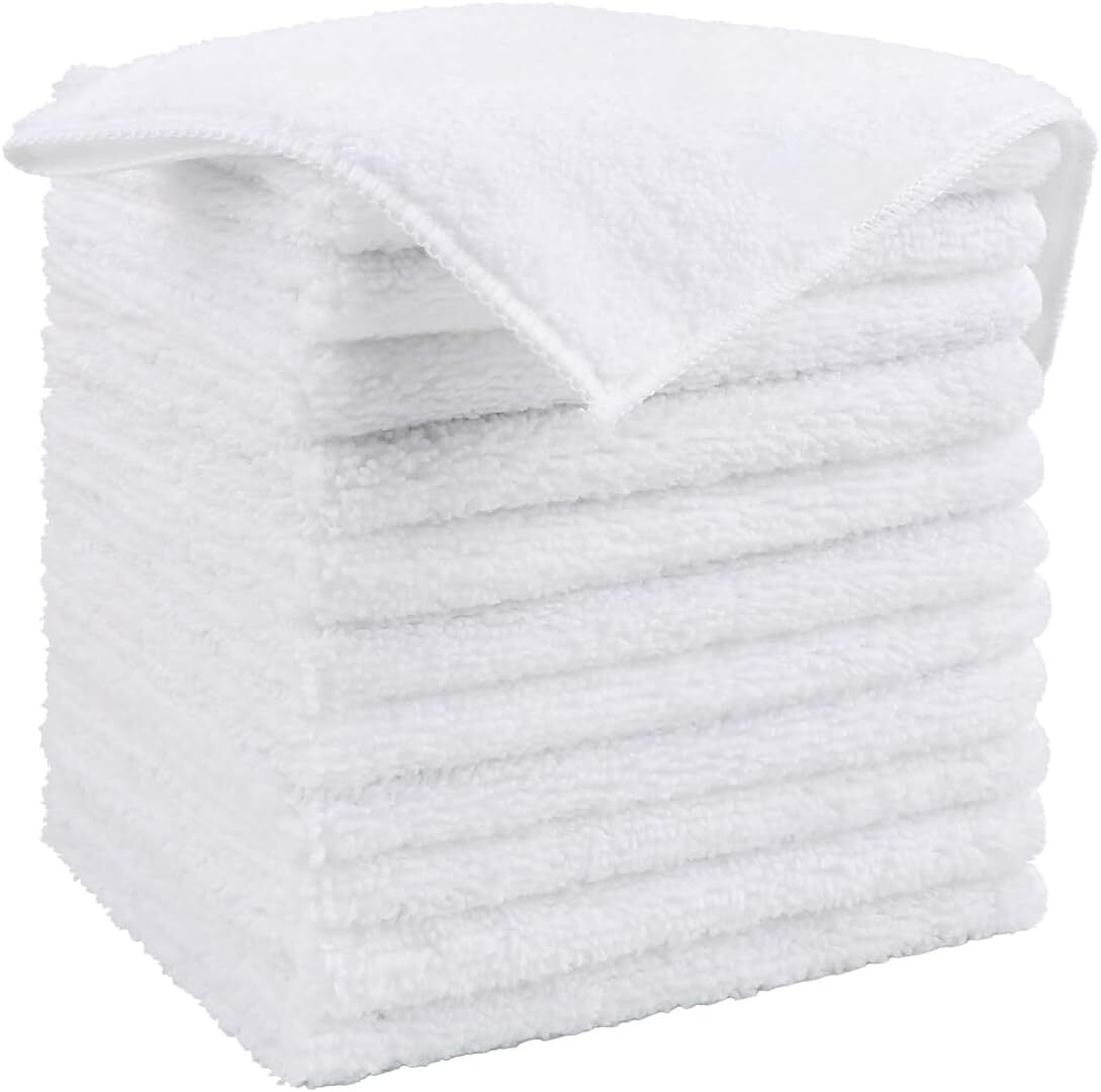 Microfiber Cleaning Cloths, 12 Pack, 4 Colors, 11.5″x11.5