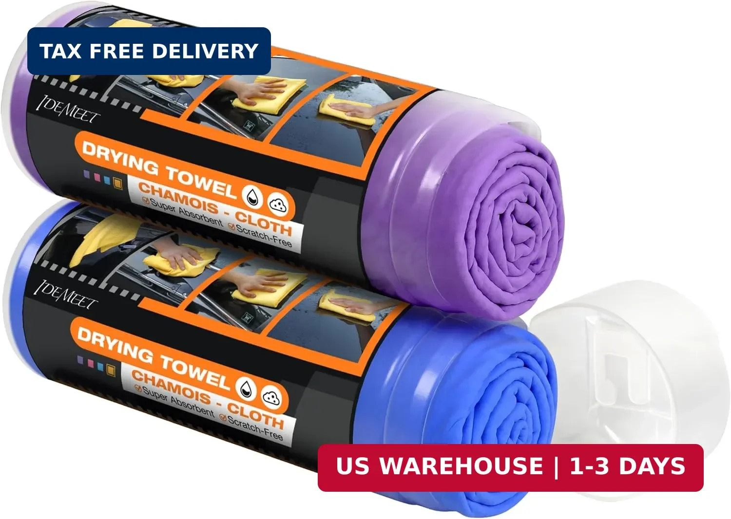 Premium Shammy Towel for Car, Super Absorbent 2 Pack 26″”x17″” Car Drying Towel,