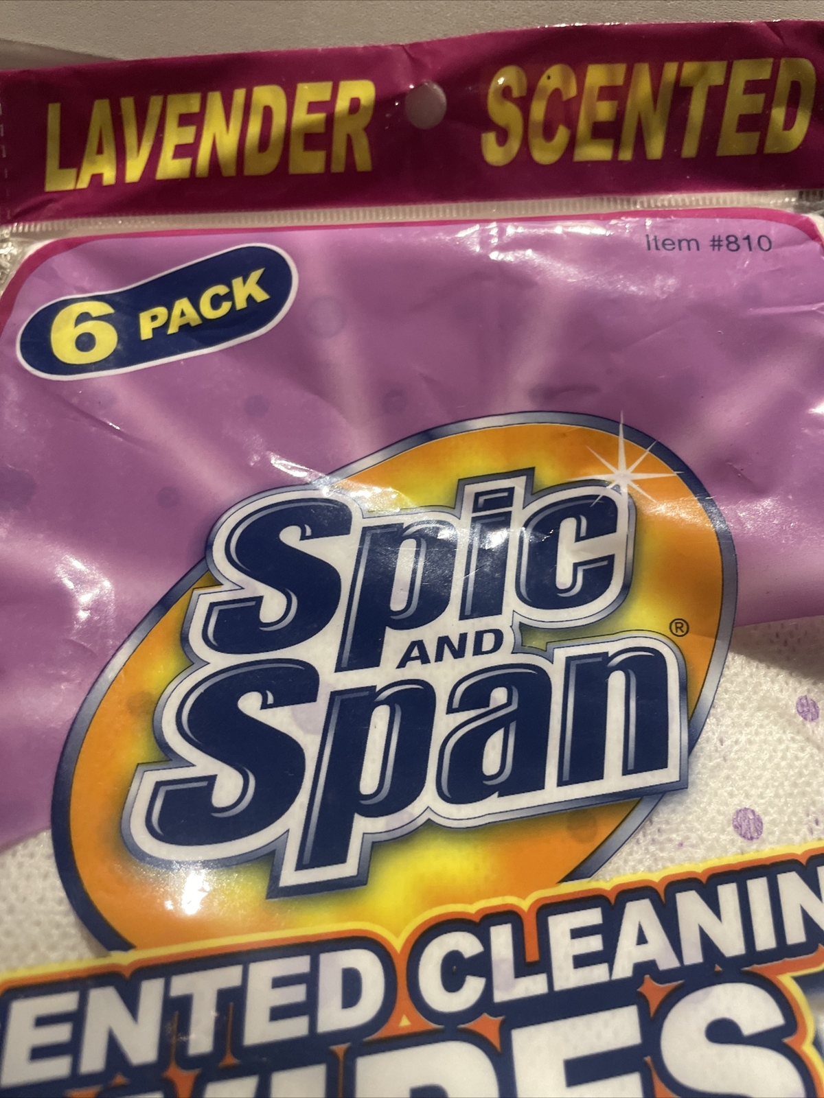 Spic And Span Lavender Scented Cleaning Wipes Pack of 6 new sealed old stock
