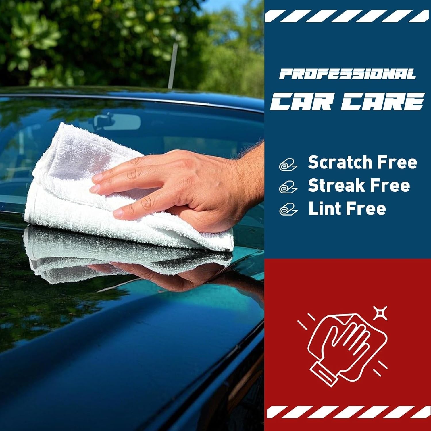50 Toallas De Microfibra 12 x 12 Secado Rapido Para Limpieza Autos Carros Cocina