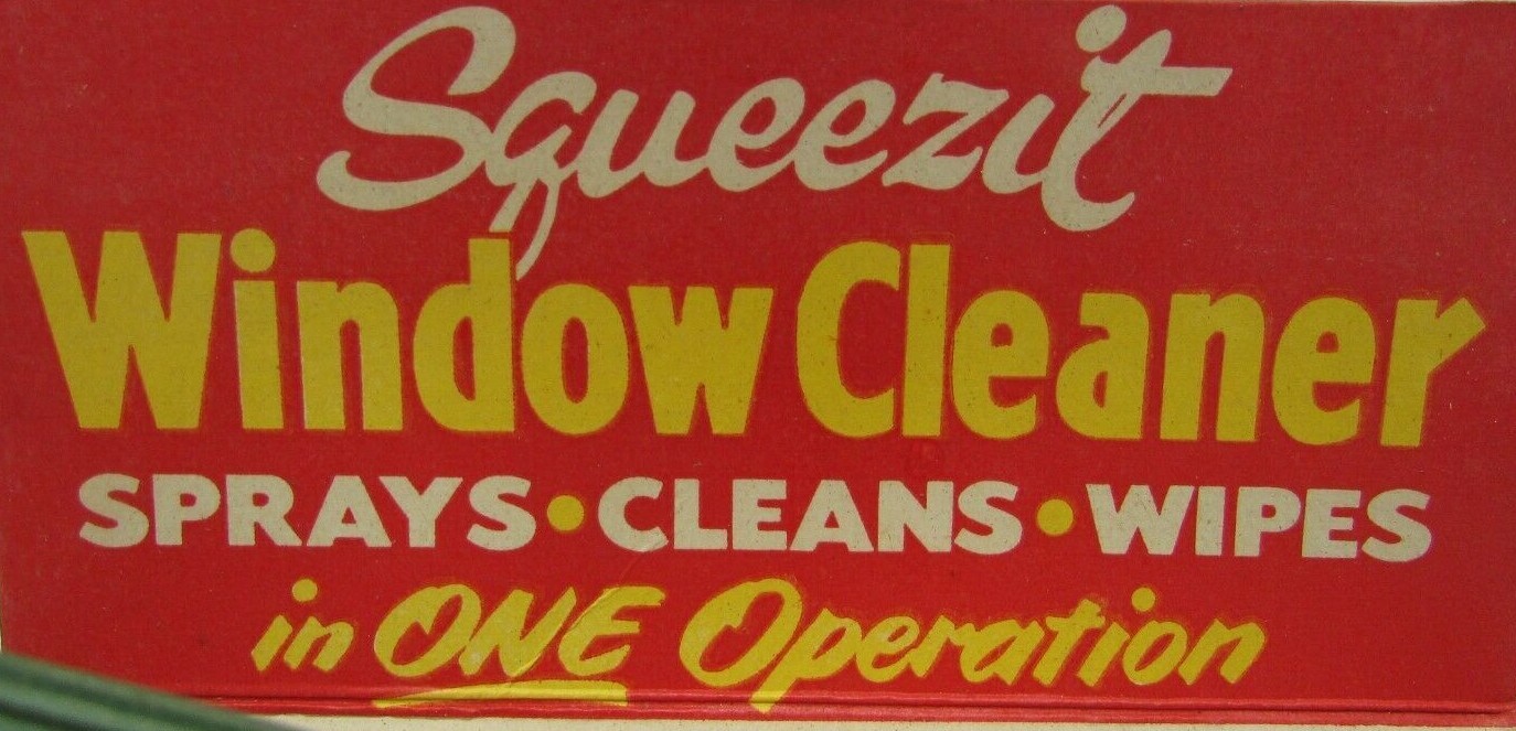 Rare Vintage Squeezit One Stroke Window Cleaner NOS See Description