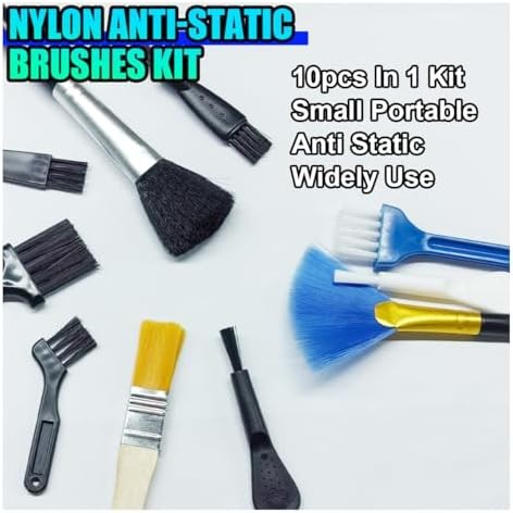 10PCS Car Detailing Brush Kit, Nylon Anti-Static Car Interior Cleaning Tools, Po