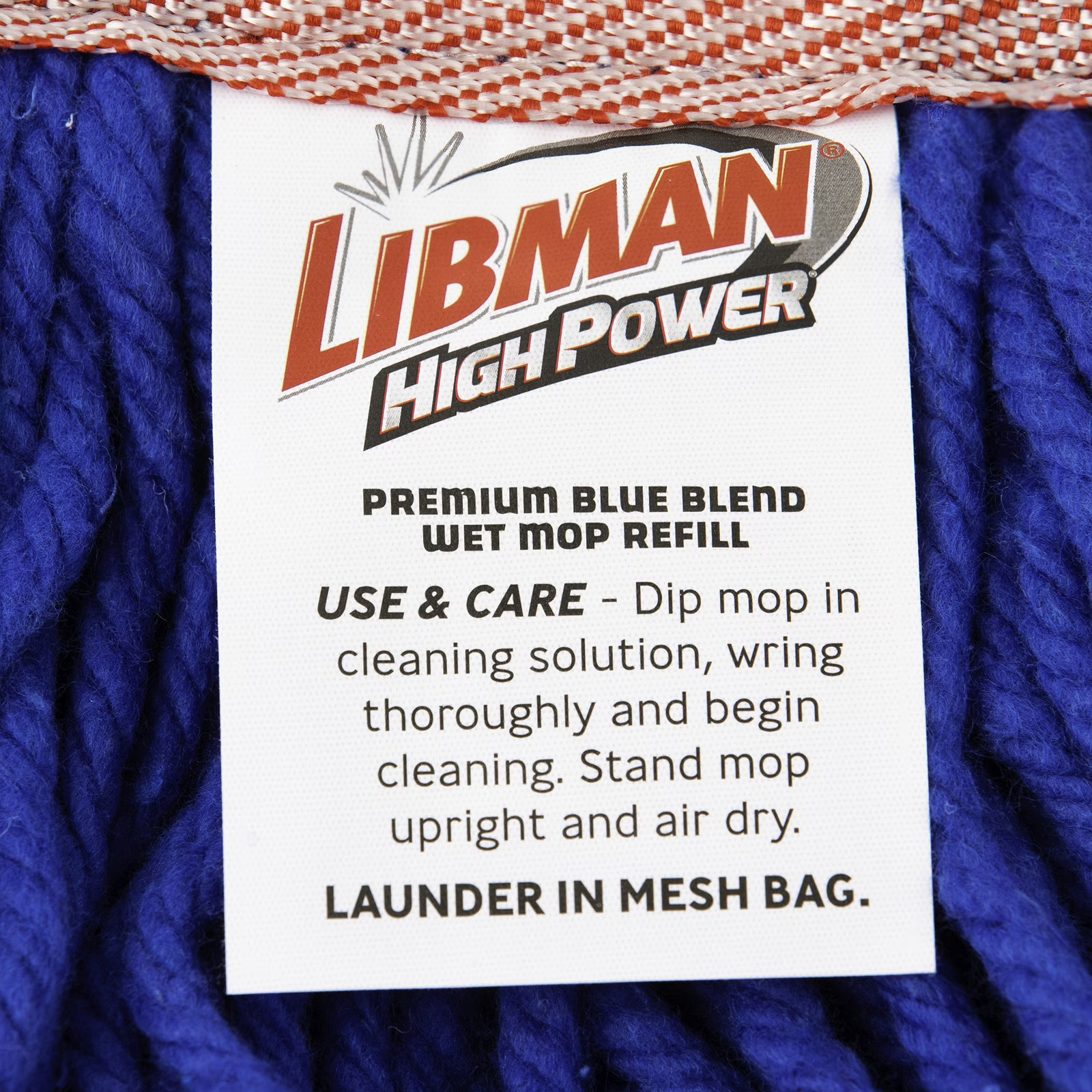 Heavy Duty Mop Refill Blue Cotton Blend Fibers