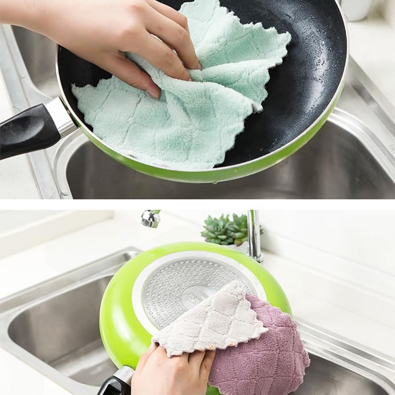 Paño de limpieza, cocina, toallas de cocina, súper absorbentes, secado rápido.
