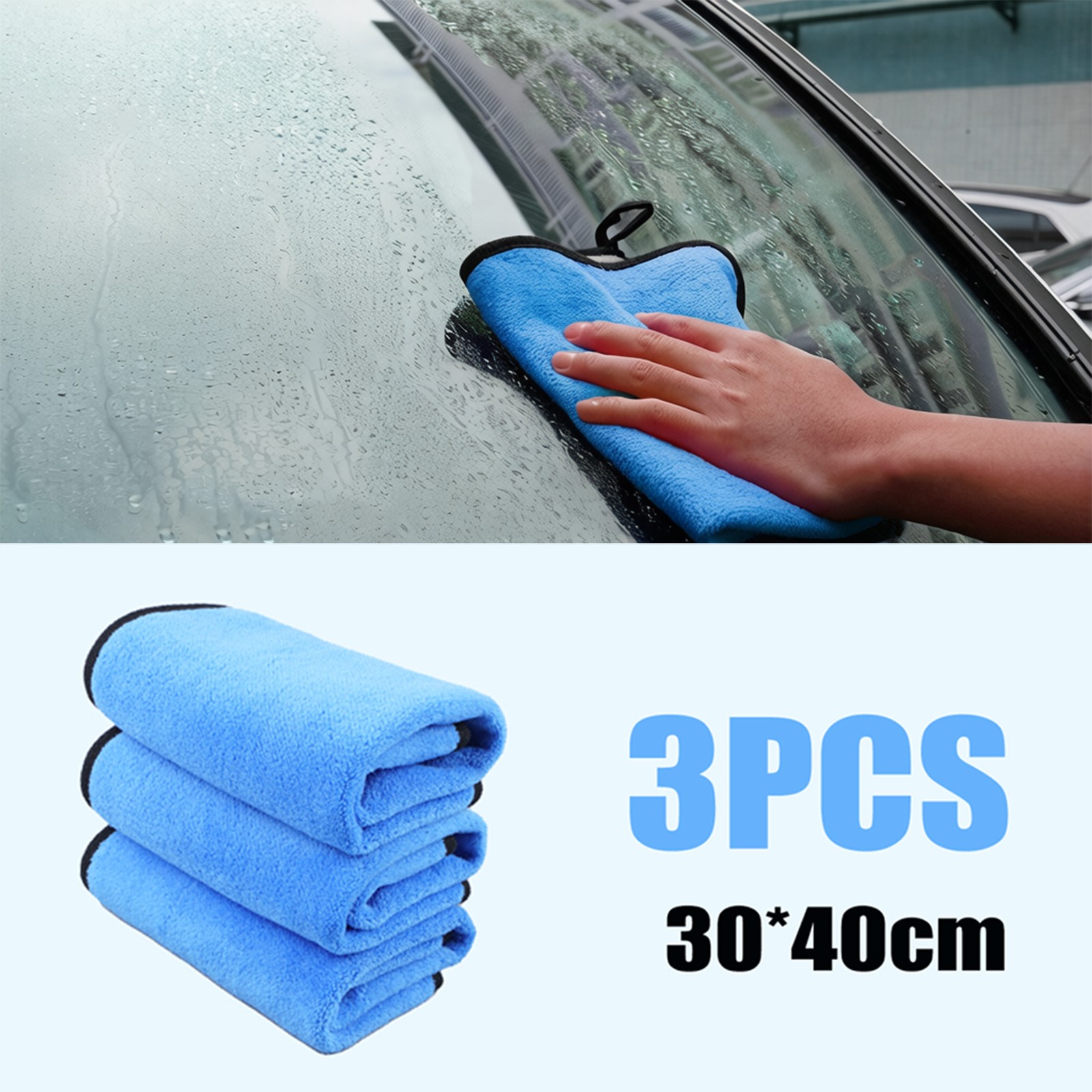 Pack of 3 Towels Microfiber Cleaning Cloth Drying Cloth Auto Home For BMW For VW