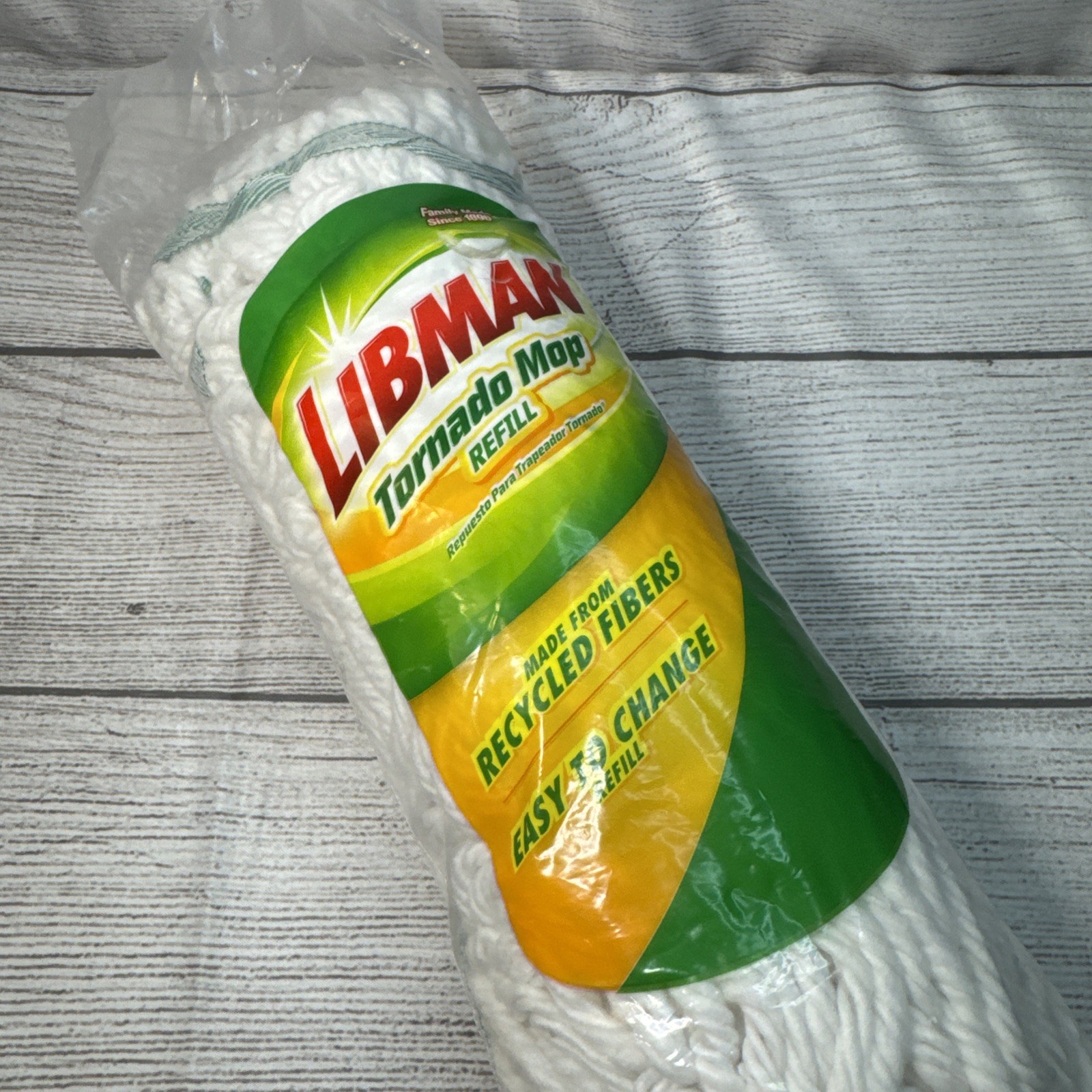 Tornado Mop Refill White Cotton Blend Brand New Open Seal