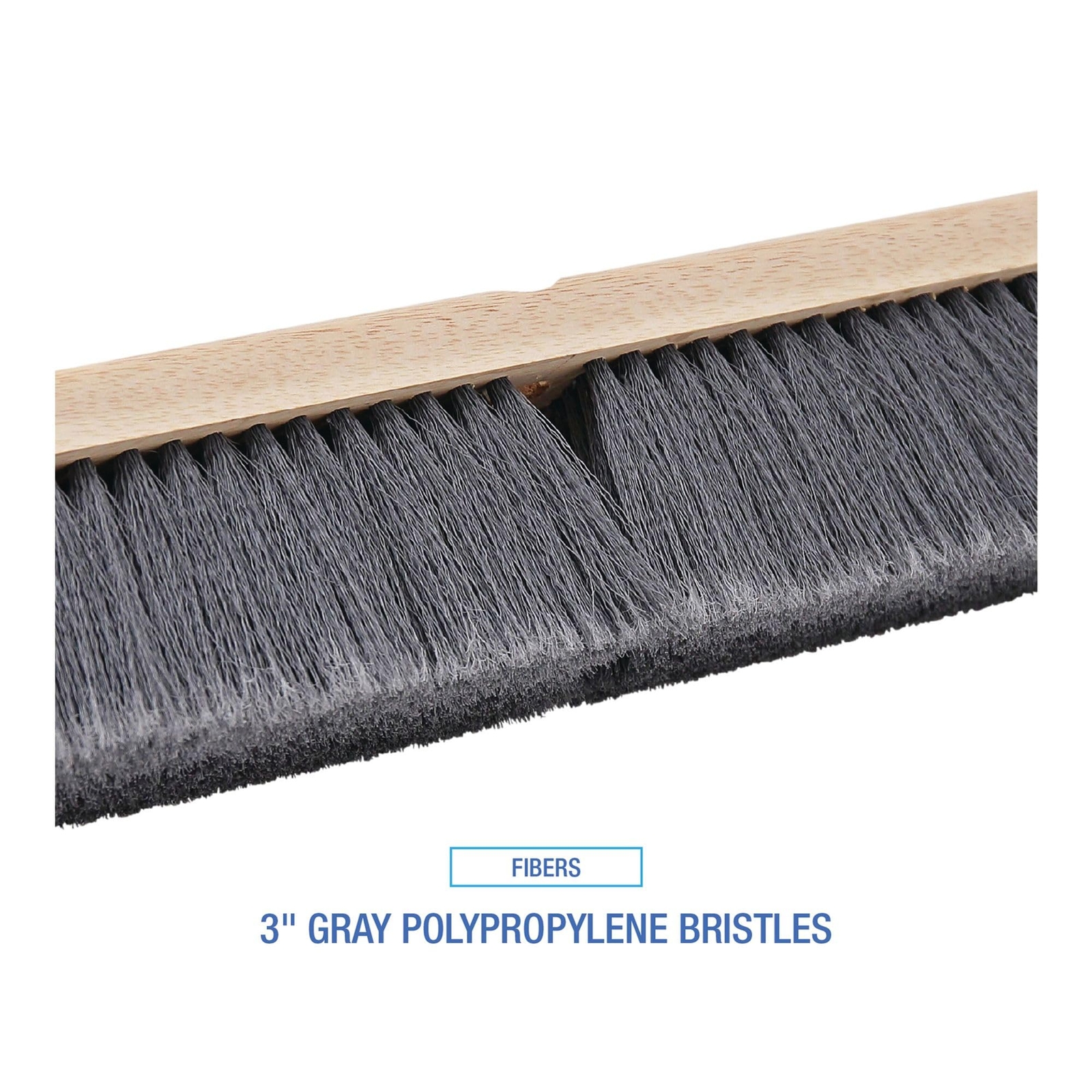 Bwk20436 3 In. Flagged Polypropylene Bristles 36 In. Brush Floor Brush Head Gray