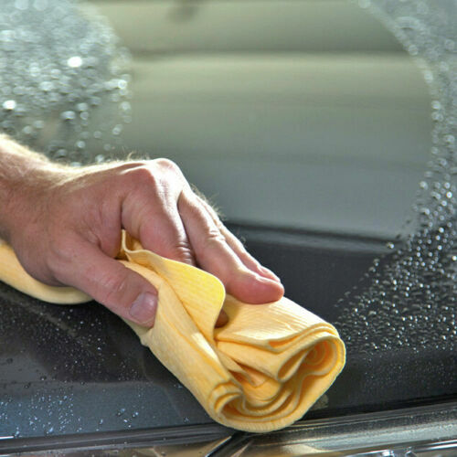5 CHAMOIS SYNTHETIC LEATHER TOWELS 8″ X 13″ DRYING CLEANING CAR BATH BOAT CHAM