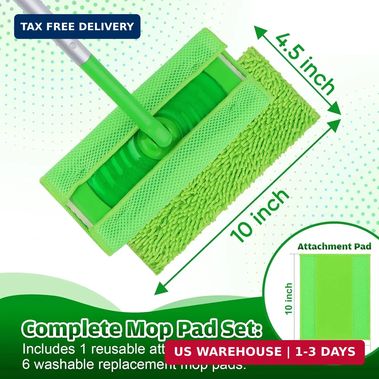 UNIMADE Reusable Microfiber Mop Pads Compatible with Swiffer Sweeper – 6 Replace