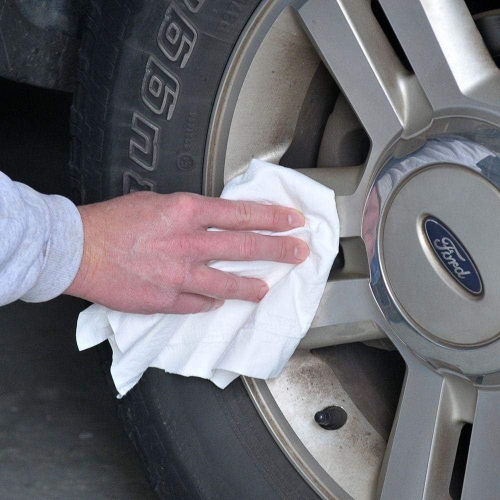 Bulk Cleaning Rags – White Knit T-Shirt Towels (5 lbs) for Home, Auto, Garage, P