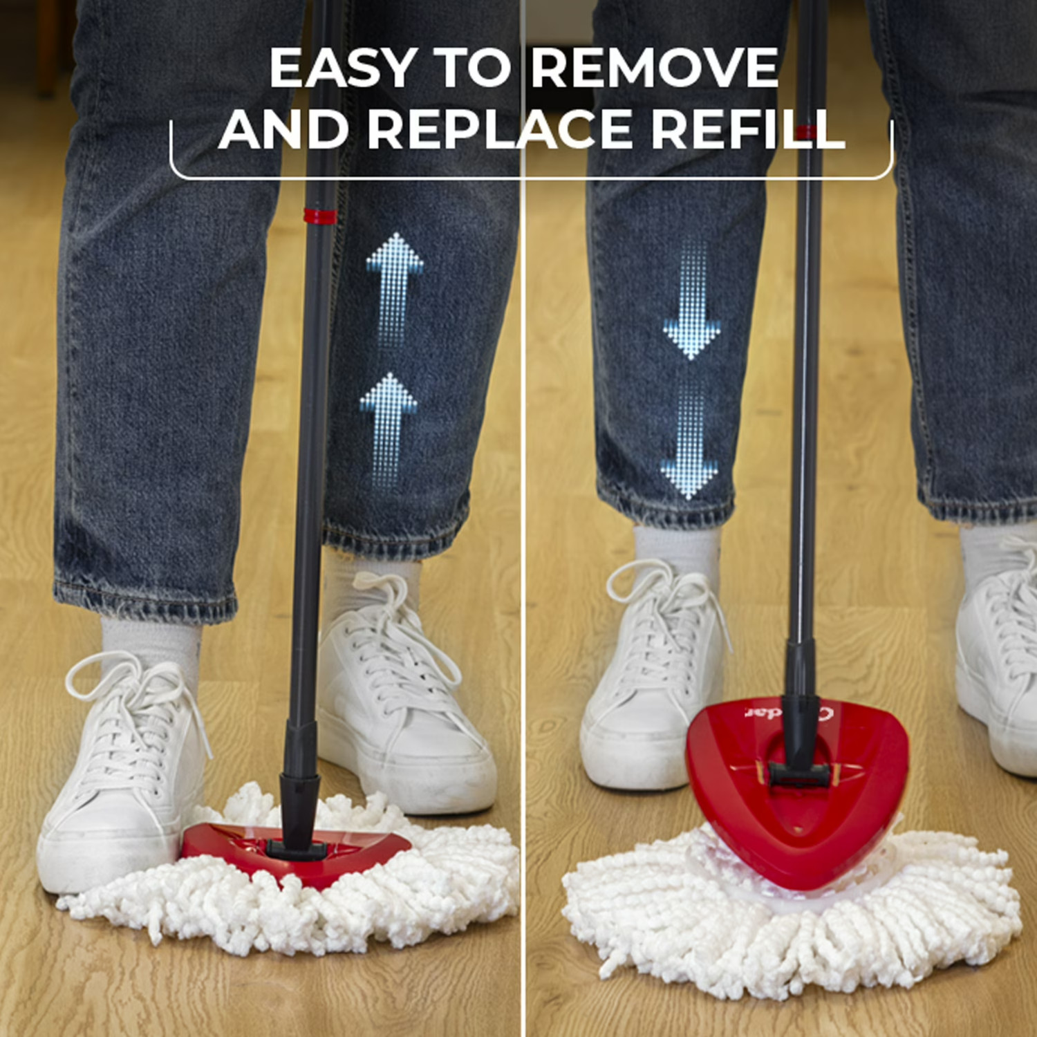 2 Pack O-Cedar EasyWring Spin Mop & Bucket System Microfiber Floor Cleaner