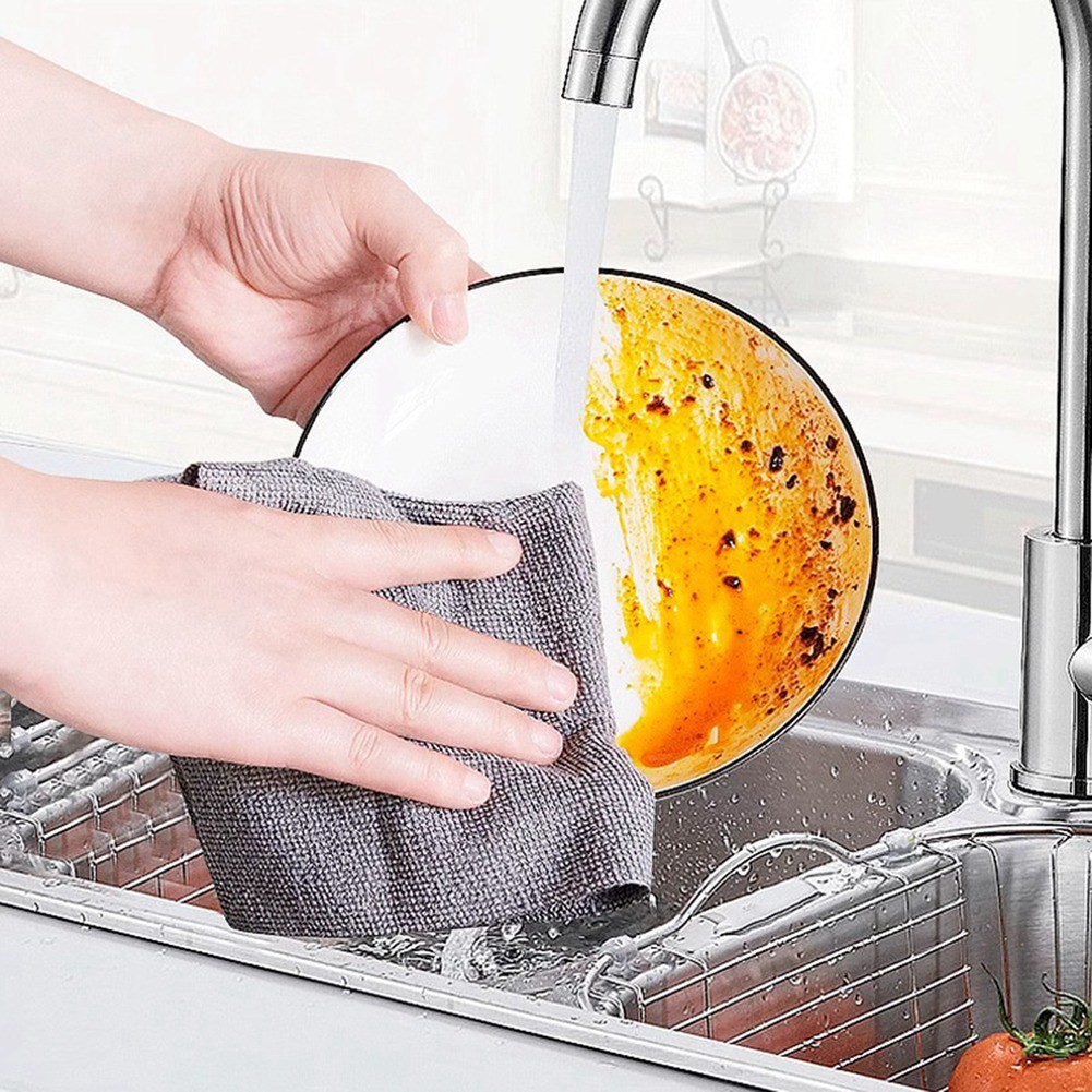 Reusable Cleaning Wipe Household Microfiber Towel Rolls Dish Rags Wash 9150