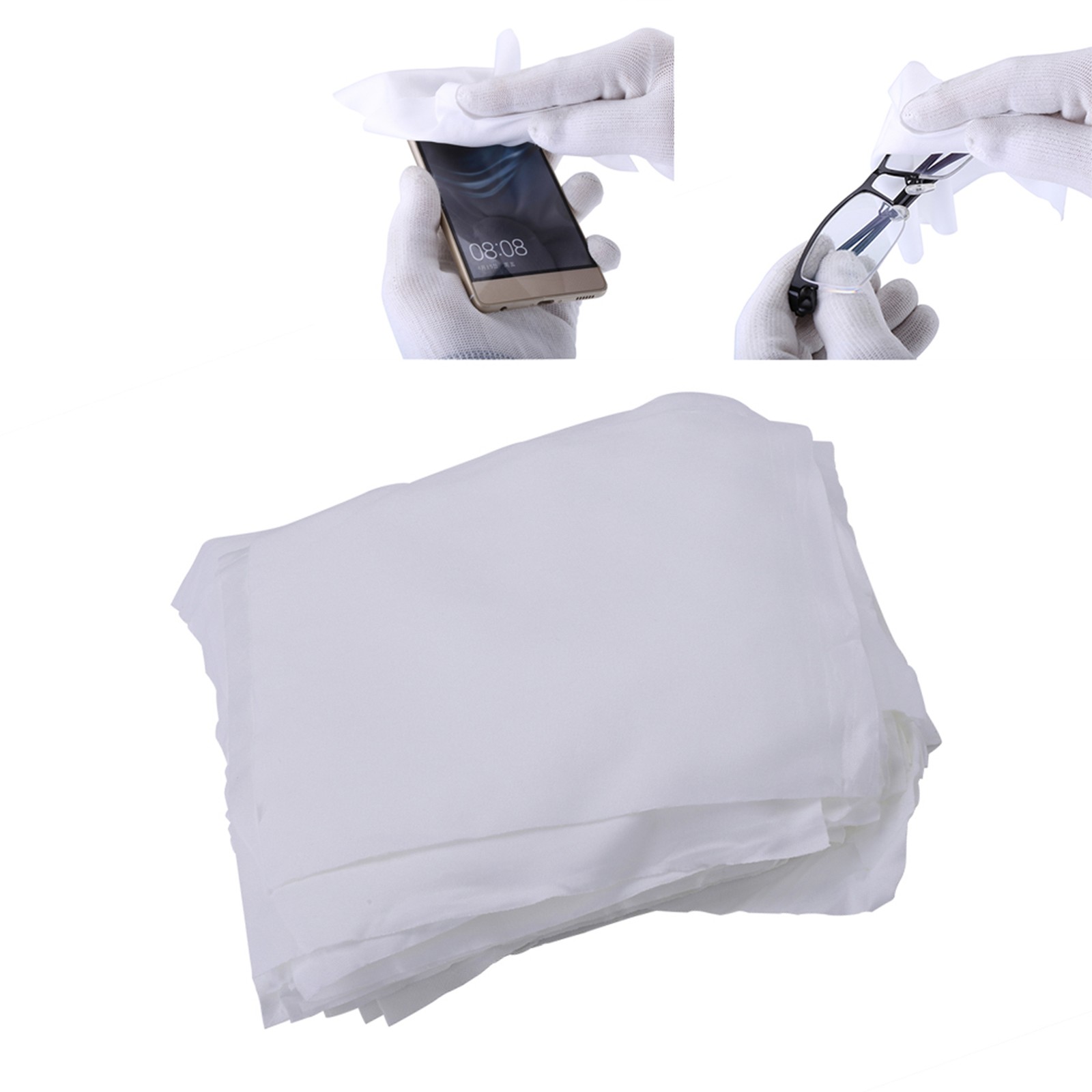 100pcs Bag 6inch Phone LCD Repair Clean Cloth Anti Static Microfiber Cleanro AP9
