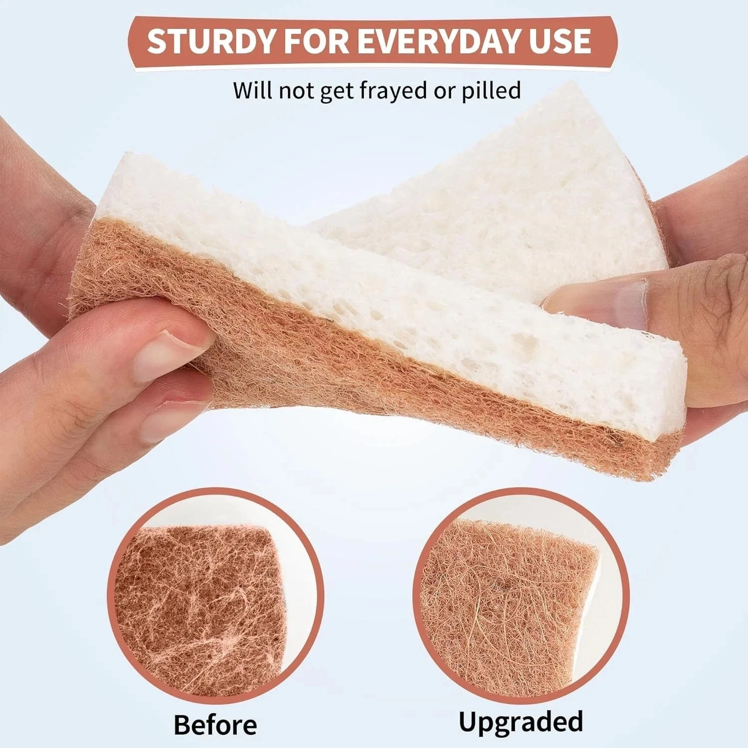 12pcs Kitchen Sponge Natural Biodegradable Eco-Friendly Dish Sponges for Kitchen