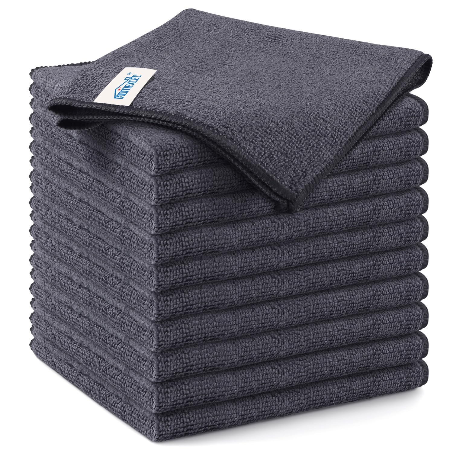 Microfiber Cleaning Cloth 12 Pack, 12.5 X 12.5 Inch Microfiber Towels for Cars