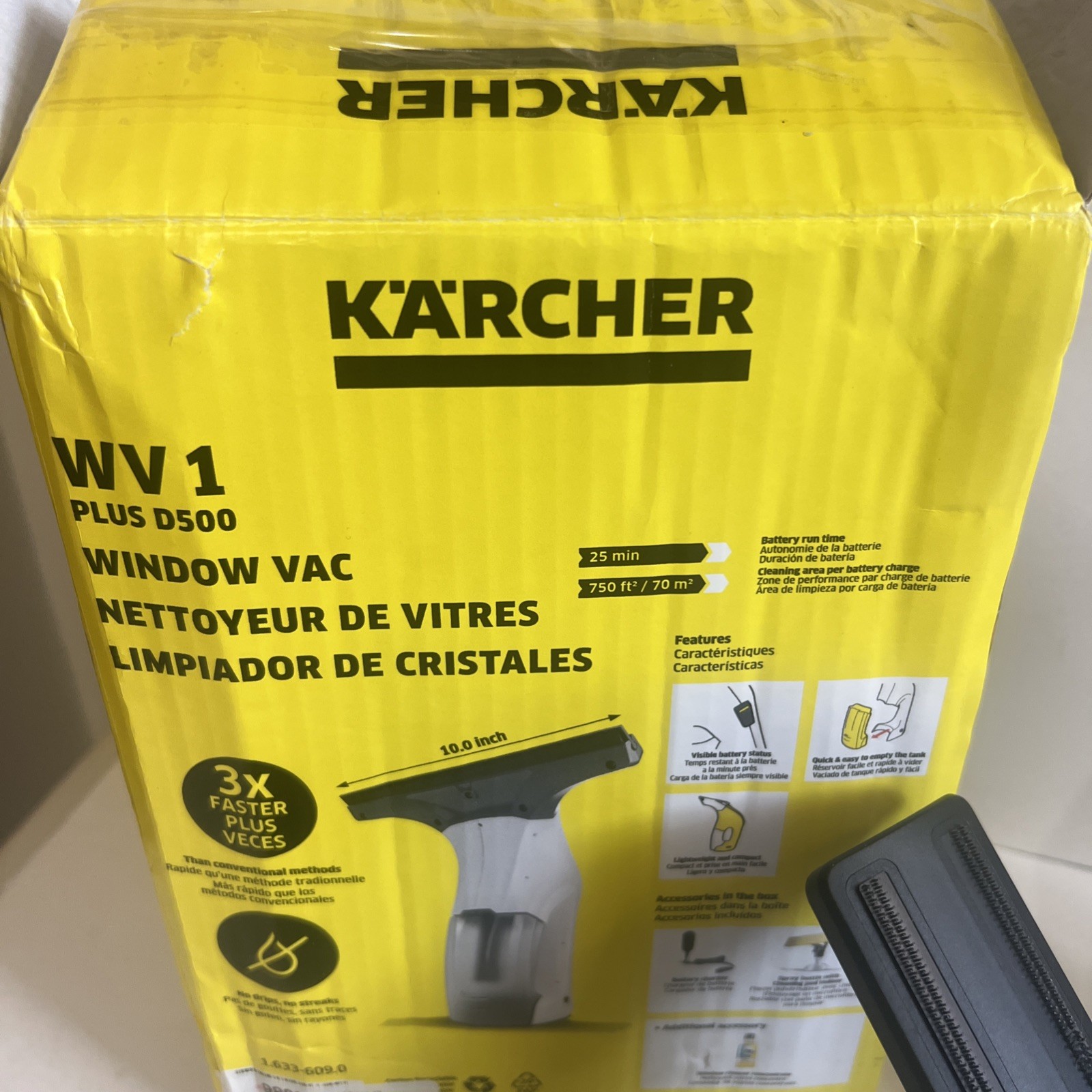 Karcher WV 1 Plus D500 Window Vacuum Squeegee Cleaner Pre-owned