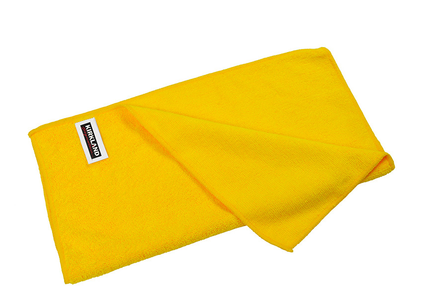 Kirkland Signature 36-Count Yellow Microfiber Towels 16×16 – Lint-Free Cleaning