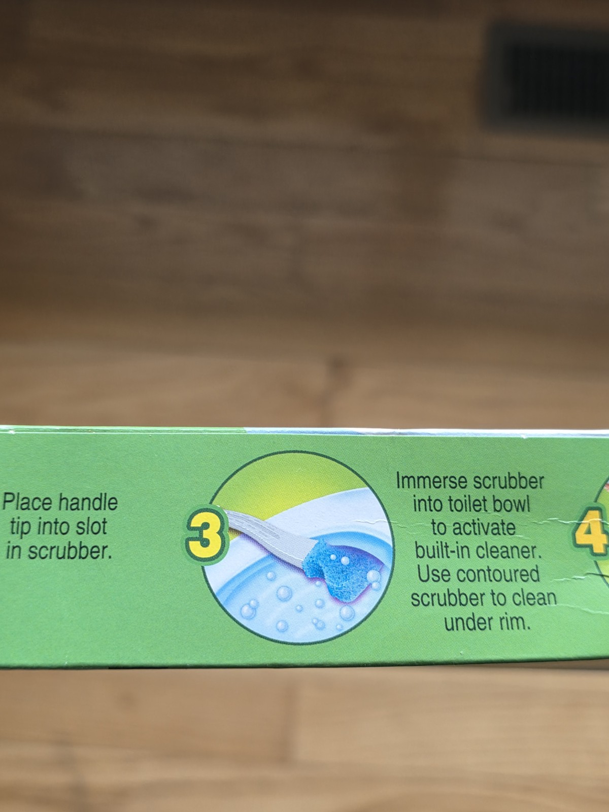Scotch-Brite Disposable Toilet Bowl Scrubbers Fresh Scent Handle 4 Scrubbers NOS