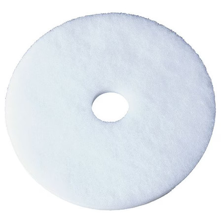 Tough Guy 6Dna7 Scrubbing Pad, 17 In Dia, White, Pk5